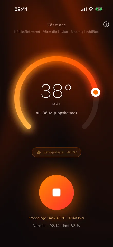 Varmt kaffe, slut på kylan