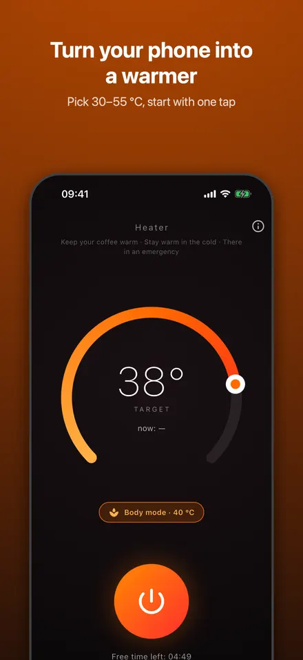 Turn your phone into a warmer