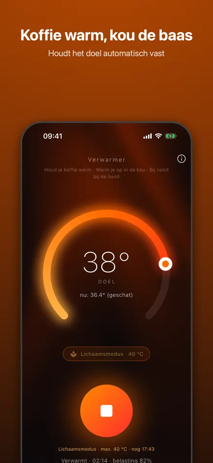 Koffie warm, kou de baas